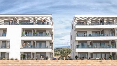 Pag, Povljana, dvosoban stan s vrtom 250 m od mora, 73,40 m²
