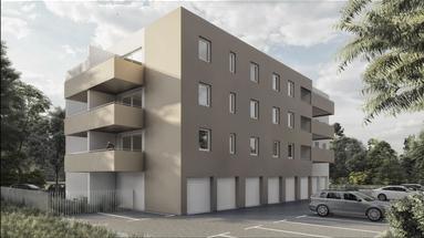 Senj, OBRA NUEVA, construcción moderna con ascensor, apartamento de un dormitorio, 59,05 m², balcón