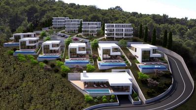 Hvar, Jelsa, investeringsmöjlighet, byggmark vid kusten med ett färdigt resortkoncept