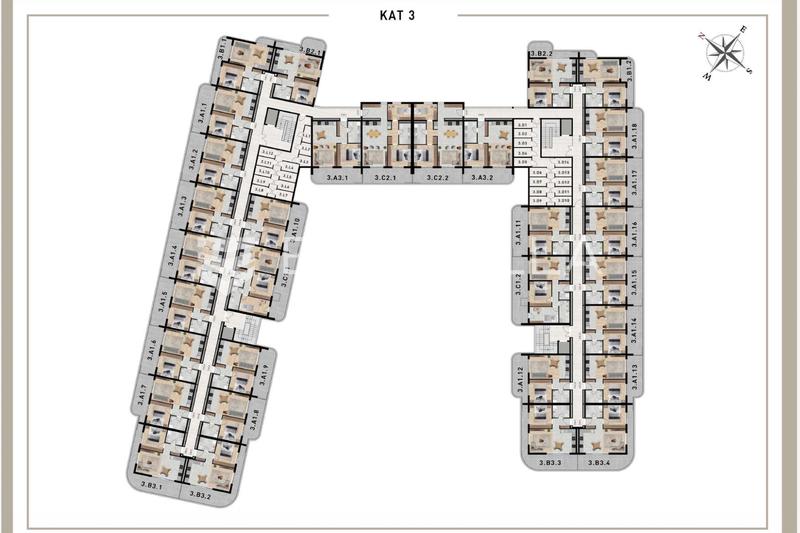 Zadar, Crvene Kuće - Third-Floor One-Bedroom Apartment with Large Corner Balcony, 63.17 m² - 28