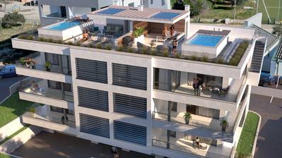 Pag, Povljana, penthouse s bazenom i pogledom na more, 140 m²