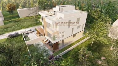Zadar, Bibinje - Elegante Apartamento de Tres Niveles con Terraza Panorámica y Piscina a Solo 80 Metros del