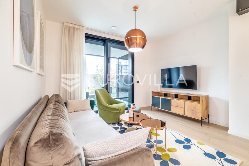 Zagreb, Štrigina, attractive two-bedroom apartment with a spacious terrace and garage parking space