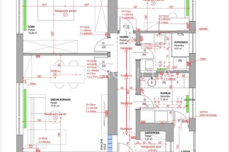 Zagreb, Donji Grad, Luksuriøst renoveret toværelses lejlighed med loggia, 60 m² - 3