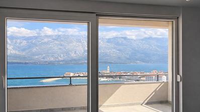 Zadar, Vinjerac, dvosoban stan s predivnim pogledom na more, 94,47 m²
