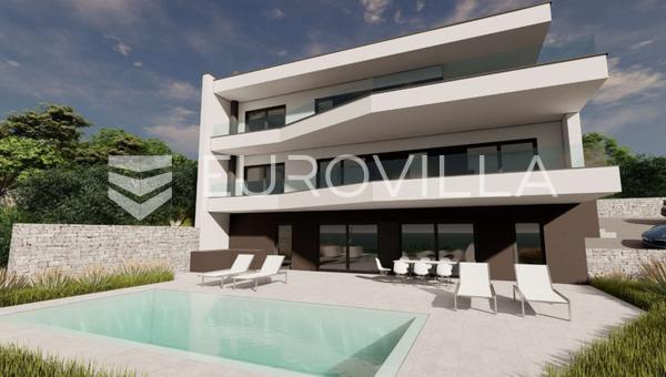 Istria, Duga Uvala, villa con vistas, gimnasio y sauna 322m2