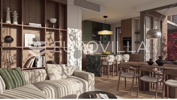Zagreb, Franjo Tuđman Plads, smuk treværelses lejlighed 79 m², parkeringsplads, opbevaringsrum