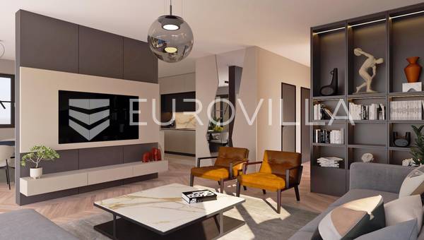 Zadar, Sveti Filip i Jakov, apartamento de tres habitaciones con jardín y piscina.