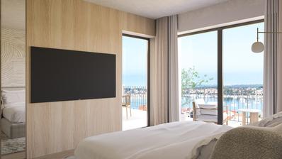 Istra, Umag — Green Tower Residence, moderan jednosoban stan s terasom na 1. katu