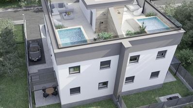 Zadar, Vir, dvosoban stan s vrtom 350 m od mora