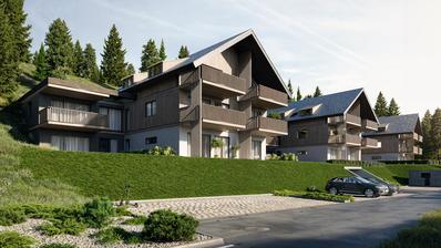Østrig, Hochrindl, NYBYGGERI, moderne etværelses lejlighed 58,35 m²