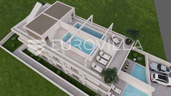Apartamento de lujo con piscina y terraza en la azotea - en primera línea de mar, Rtina Razanac - S3