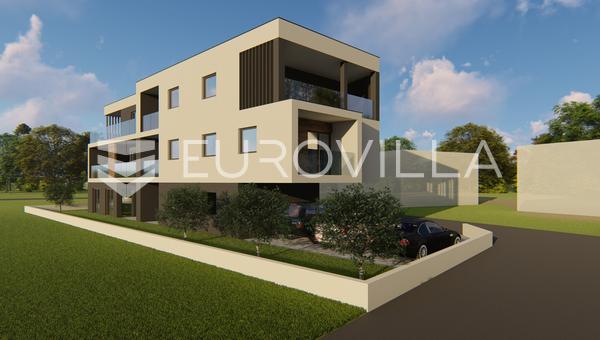 Istrie, Pula - dvoupokojový přízemní byt v novostavbě v klidné lokalitě, 47,30 m²