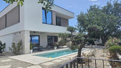 Krk, Linardići, luxury villa with swimming pool and sauna, new build, 200 m², 450 m² plot
