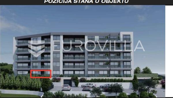 Makarska, lussuoso appartamento con una camera da letto con vista panoramica sul mare e ampia terrazza, nuova costruzion