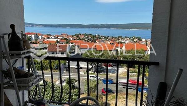Crikvenica, Selce, lakás, 2 hálószoba, nappali, 76,54 m², 2 garázs, erkély, tengerre néző kilátás