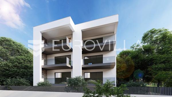 Zadar, Rovanjska, modern building with a panoramic view of the sea and Mount Velebit