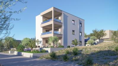 Zadar, Maslenica, toværelses lejlighed på første sal, 78,70m2 med havudsigt
