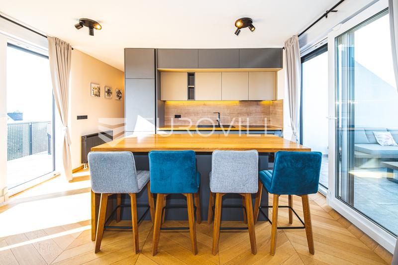 Zagreb, Gornja Dubrava, moderan dvosoban stan s prostranom terasom NKP 60 m2 + VPM