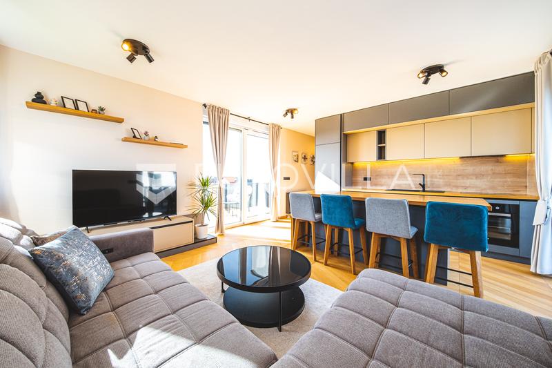 Zagreb, Gornja Dubrava, moderan dvosoban stan s prostranom terasom NKP 60 m2 + VPM
