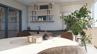 Istrie, Umag, appartement exclusif de deux chambres au rez-de-chaussée avec grand jardin, S-001