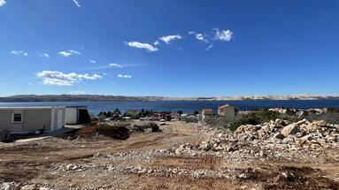 Karlobag, Cesarica, terreno edificable con un proyecto, 627 m²