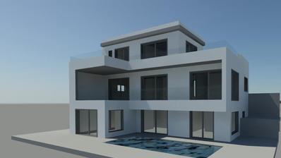 Trogir, zemljište s pravomoćnom dozvolom za gradnju vile s bazenom 