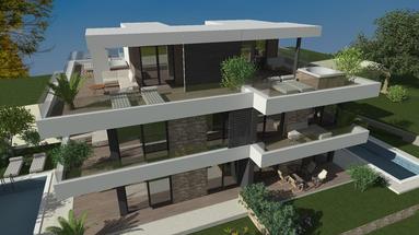 Istrië, Tar, nieuwbouw - begane grond appartement 73,65 m2 met zwembad en tuin