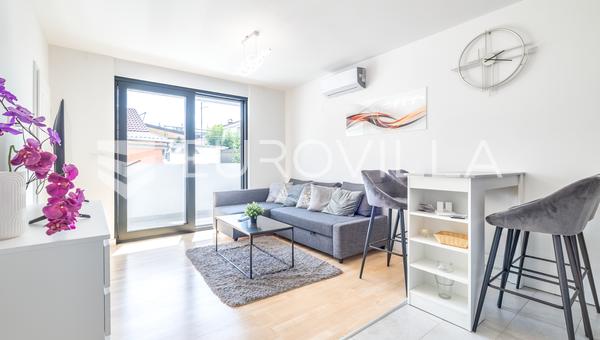 Zagreb, SIGEČICA, çekici iki odalı daire 42 m² + balkon - modern mobilyalı