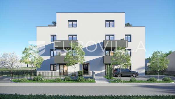 Zagreb, Botinec, atraktivan trosoban stan s vrtom moderne novogradnje 62 m²
