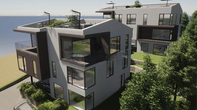 Matulji, Pavlovac, OBRA NUEVA, apartamento de cuatro dormitorios en tres niveles, 148 m², con vistas al mar.