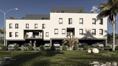 Hvar, Vrboska, kétszobás lakás új építésű épületben, nettó hasznos alapterület 59,61 m²