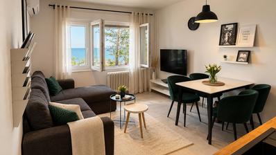Rijeka, Vezica, tweekamerappartement met zeezicht