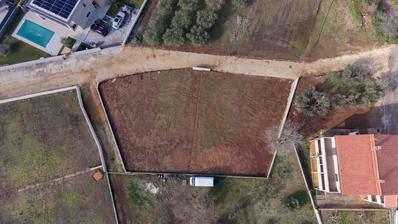 Istria, Pomer, stavebný pozemok 511 m², 80 m od mora, výhľad na more