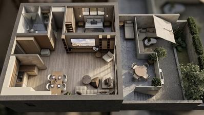 Slavonski Brod Center: Luxury Apartment 76 m² with Garden in New Build