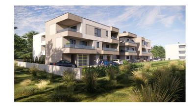 Pula, Valmade, enrumslägenhet på bottenvåningen med trädgård och parkering, nybyggnad.