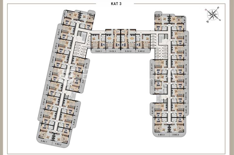 Zadar, Crvene Kuće - Third-Floor One-Bedroom Apartment with Loggia and Spacious Balcony, 57.38 m² - 27