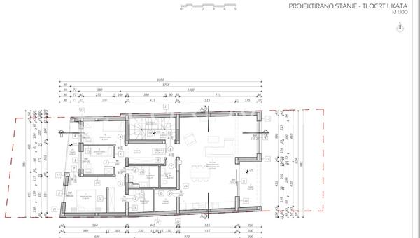 Osijek, şehir merkezi, 127 m²'lik 4 yatak odalı daire, şehir villasında