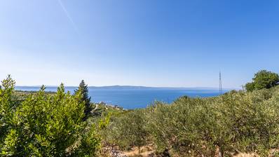 Podgora, byggnadstomt med havsutsikt