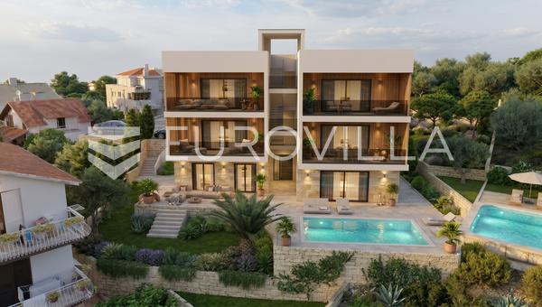 Trogir, Ciovo, appartement de deux chambres avec une belle vue sur la mer