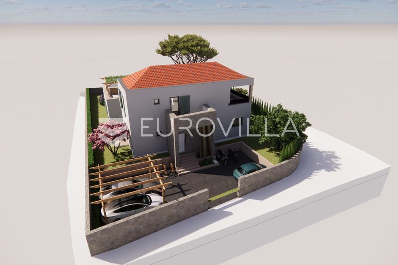 Istria, Centrum Svetvinčenat, Działka budowlana 887 m² z pozwoleniem na willę z basenem - 4