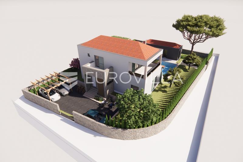 Istria, Centrum Svetvinčenat, Działka budowlana 887 m² z pozwoleniem na willę z basenem - 5