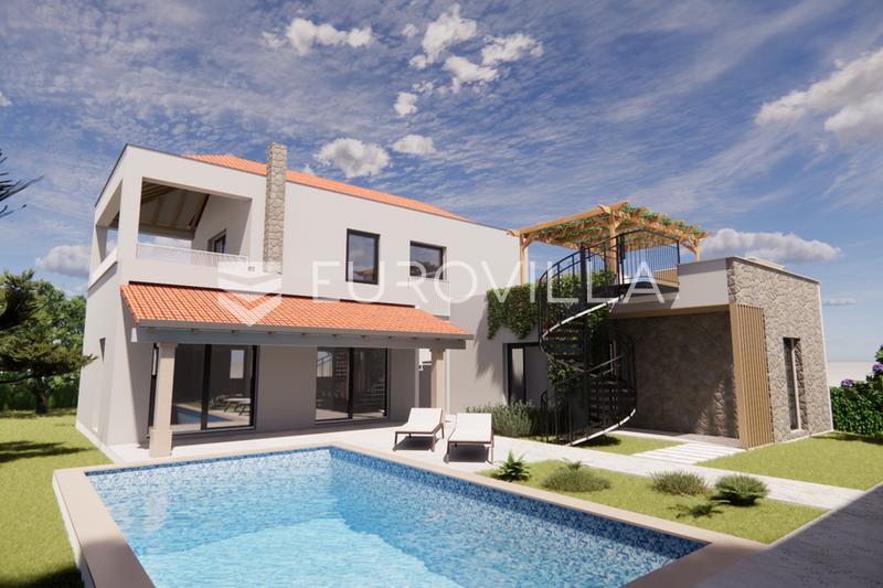 Istria, Centrum Svetvinčenat, Działka budowlana 887 m² z pozwoleniem na willę z basenem - 2