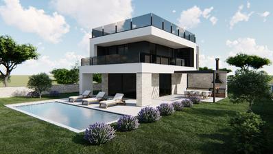 Ístria, Galižana, bela casa com terraço na cobertura, aluguel de longo prazo, PRIMEIRO ALUGUEL, vista para o mar