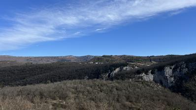 Istra, Buzet, kuća s tri stana, okućnicom i prekrasnim pogledom na prirodu
