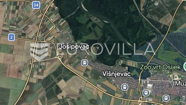 Osijek, Josipovac'ta, tüm altyapısıyla birlikte 1140 m² satılık imarlı arsa