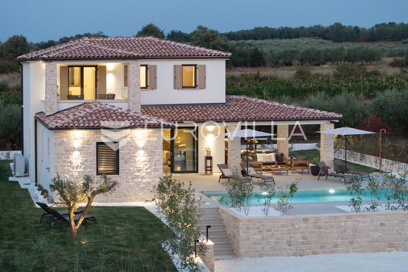 Istra, Poreč, Gedići prekrasna moderna kamena vila 165 m² s bazenom, najam - 36