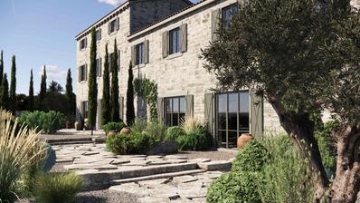 Istrie, Barat, villa en pierre inachevée, offre unique