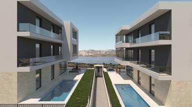 Zadar, Vinjerac, apartamento de dos dormitorios A2 con piscina y jardín, planta baja