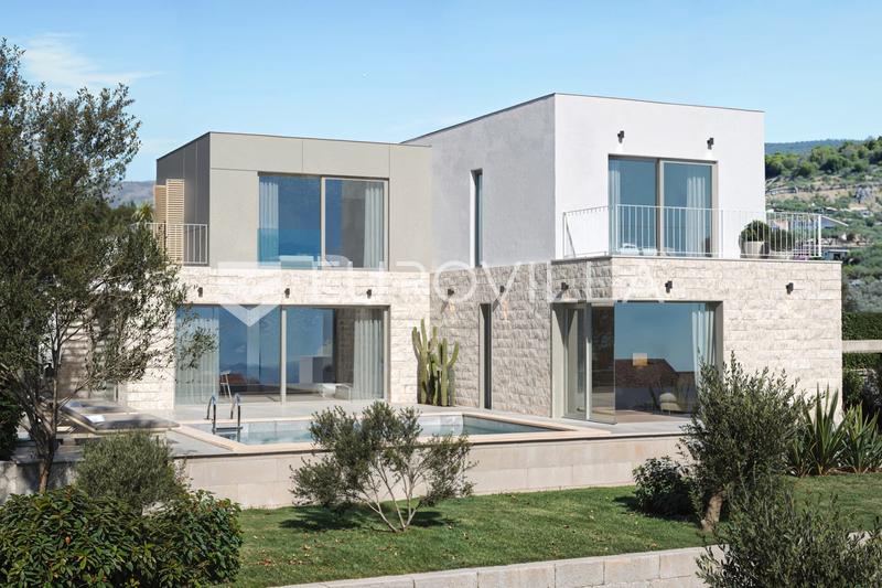 Brac, Supetar - yüzme havuzlu villa için izinli arsa - 10